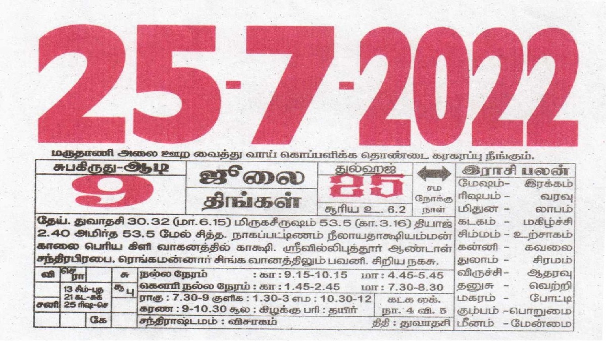 Today Rasi Palan 25 07 2022 today-rasi-palan-25-07-2022